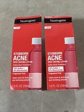 Neutrogena Stubborn Acne Spot Drying Lotion 1.0 oz Fragrance Free Lot of 2