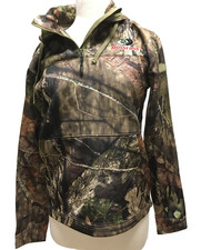 Mossy Oak Elite Quarter Zip Up Hoodie, Men's Performance Hunting Camouflage S
