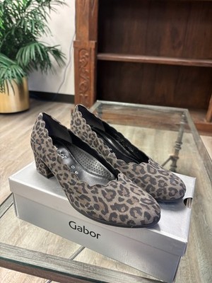 Gabor 32.211 Pump - Grey Leopard & Black - New in box!