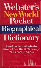 Websters New World Pocket Bio - VERY GOOD
