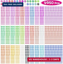 Rhinestone Stickers, Anezus 4950pcs Adhesive Stick on Gems Face Jewels Stickers