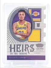 MAXWELL LEWIS 2023-24 CROWN ROYALE ROOKIE HEIRS TO THE THRONE PATCH RC Q1934