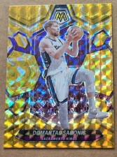 2023-24 Panini Mosaic Yellow Mosaic Prizm #76 DOMANTAS SABONIS Sacramento Kings