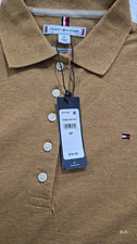Tommy Hilfiger Tan Piqu  Polo T-Shirt Dress Women's S/P Knee Length Collared