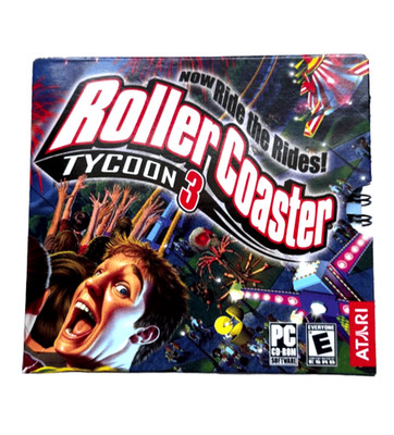 Roller Coaster Tycoon 3 PC  Game Atari CD-ROM Collectors Box with Manual 2004