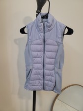 Lululemon Down For it All Lavender Sz 4 Puff Vest Goose Down Zip Pockets Luxury