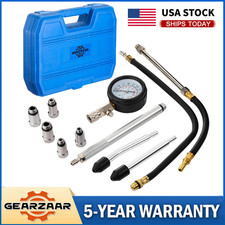 11 Pcs Cylinder Compression Tester Gas Engine Gauge Kit Tool Auto Car Motorcycle 11 Pcs Cylinder Compression Tester Gas Engine Gauge Kit Tool Auto Car Motorcycle