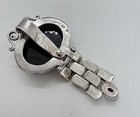 Thick Vintage Sterling Silver Big Onyx Amethyst Dangle Enhancer Pendant — photo 4