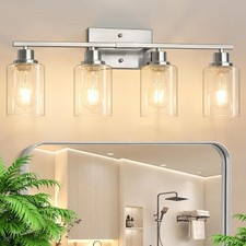 4 Light Bathroom Light Fixture Brushed Nickel Bathroom Lighting Fixtures Over