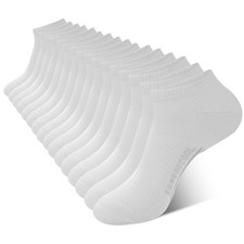 BAMBOO COOL Mens 8 Pack Athletic Ankle Socks Moisture Wicking Mesh