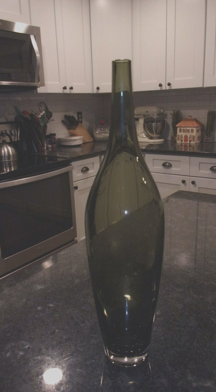 SALONG GLASS VASE - 17.5"- ALGEA GREEN - SWEDISH ARTIST JOHANNA JELINEK - IKEA