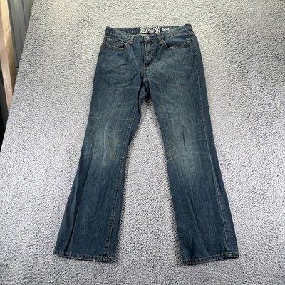 Kenneth Cole Reaction Jeans Mens 30x30 Blue Dark Wash Cotton Bootcut Fit  Denim