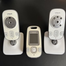 VTech Baby Monitor Camera Model: VM312-2BU, White  Grey, Tested/Works