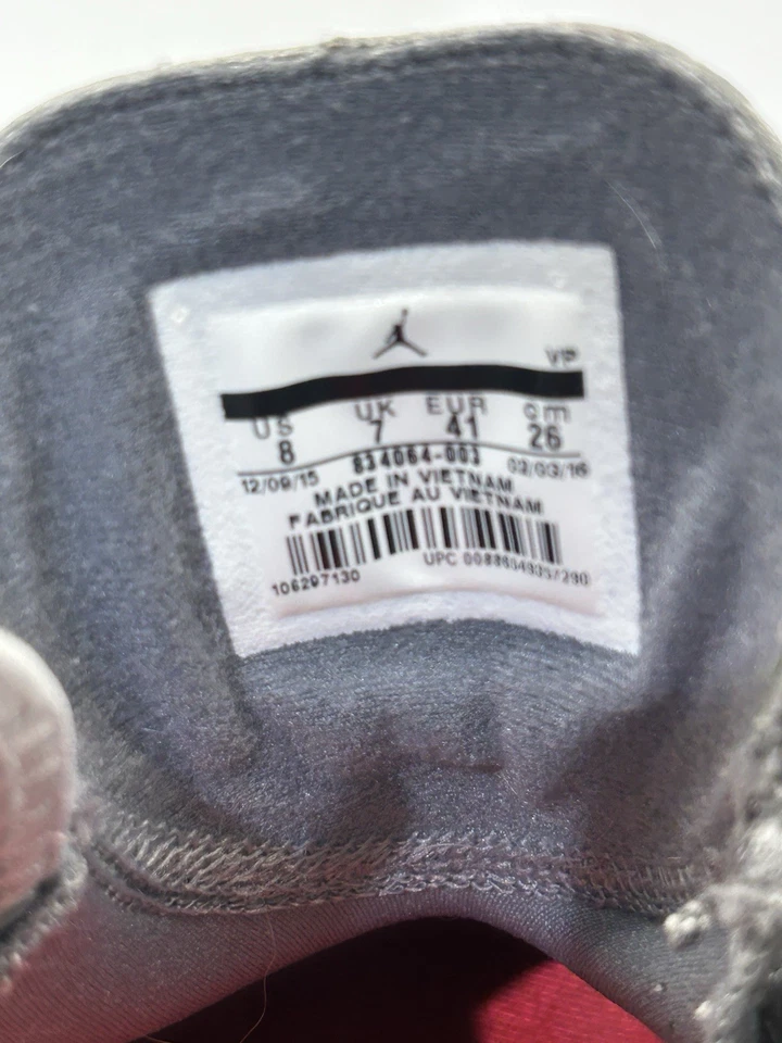 Jordan Reveal Hombre’s 10 Tejido Gris Lobo Zapatilla Baloncesto Zapato Atlético Clásico Foto 4 de 4