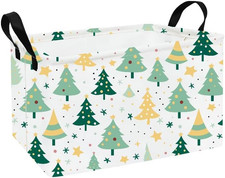 Rectangle Storage Basket Canvas Organizer Bin for Toys, Books, Clothes