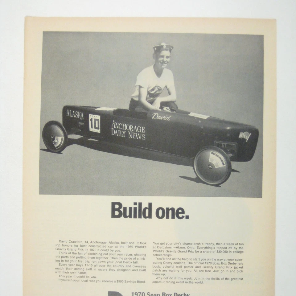 Caja de jabón Derby Worlds Gravity Grand Prix 1970 anuncio impreso Foto 2 de 2