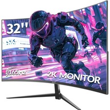 32 Inch Curved Gaming Monitor 1440p 165Hz 1500R 1ms FreeSync G-Sync HDR10 120 