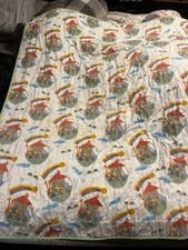 vintage noahs ark baby crib blanket