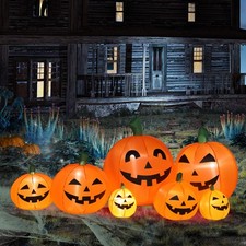 7FT Long Halloween Inflatable Pumpkin Decorat...