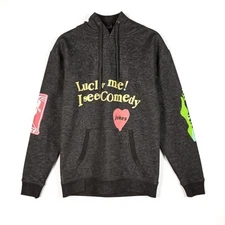 Men's Fashun by Andrew Schulz Lucky Me I See Comedy Hoodie Comedian Merch - L