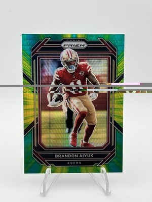 2022 Panini Prizm Brandon Aiyuk Green Scope /175 #266 49ers 011/175