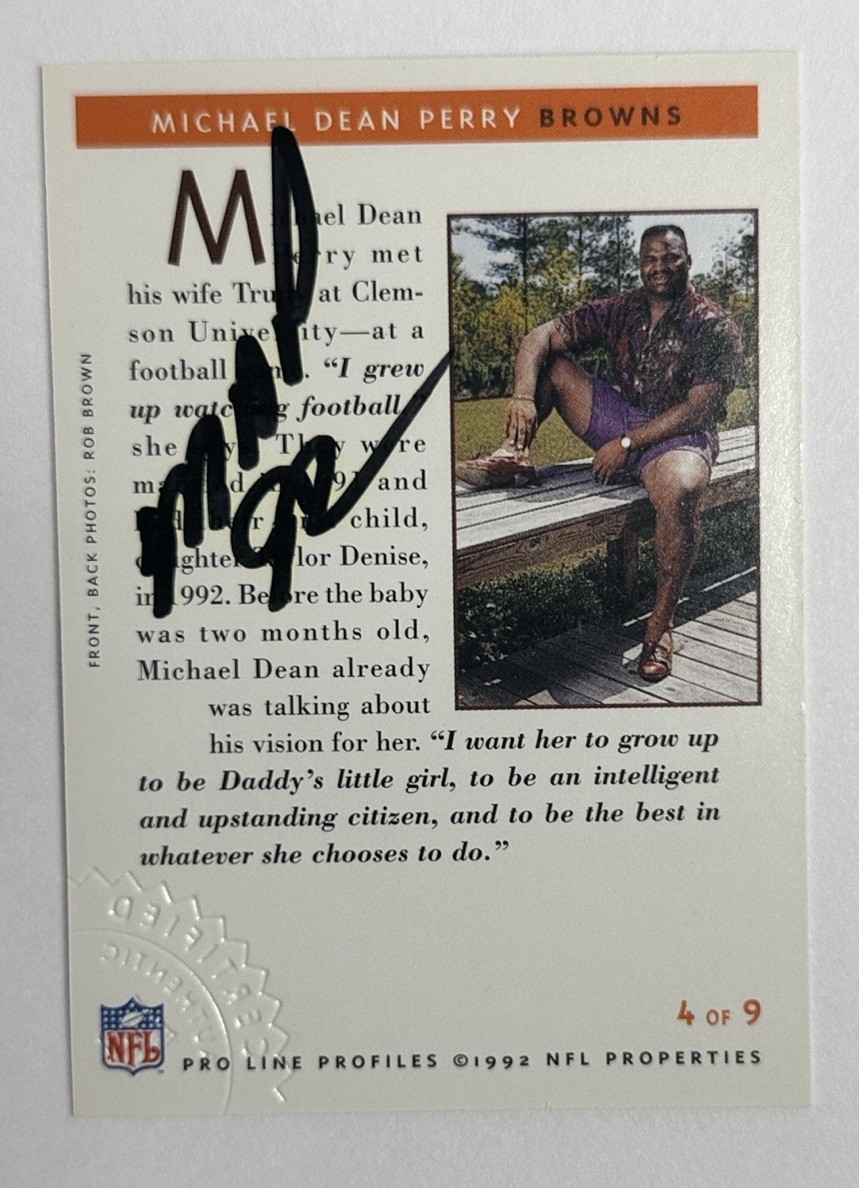 1992 Pro Line Profiles Michael Dean Perry Auto #4