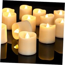 50Pack Flameless LED Votive Candles, 200 Hour Lasting Ivory Base 50Pack 