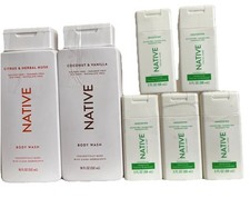 Native 2 Body Wash Scent Coconut, Citrus 18 Oz  5 Facial Care Unscented 3 Oz