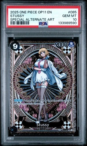One Piece Stussy OP07-085 SP OP11 English PSA 10