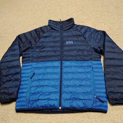 Helly Hansen Puffer Jacket Mens XL Blue Banff Water Repellent Insulated Ski