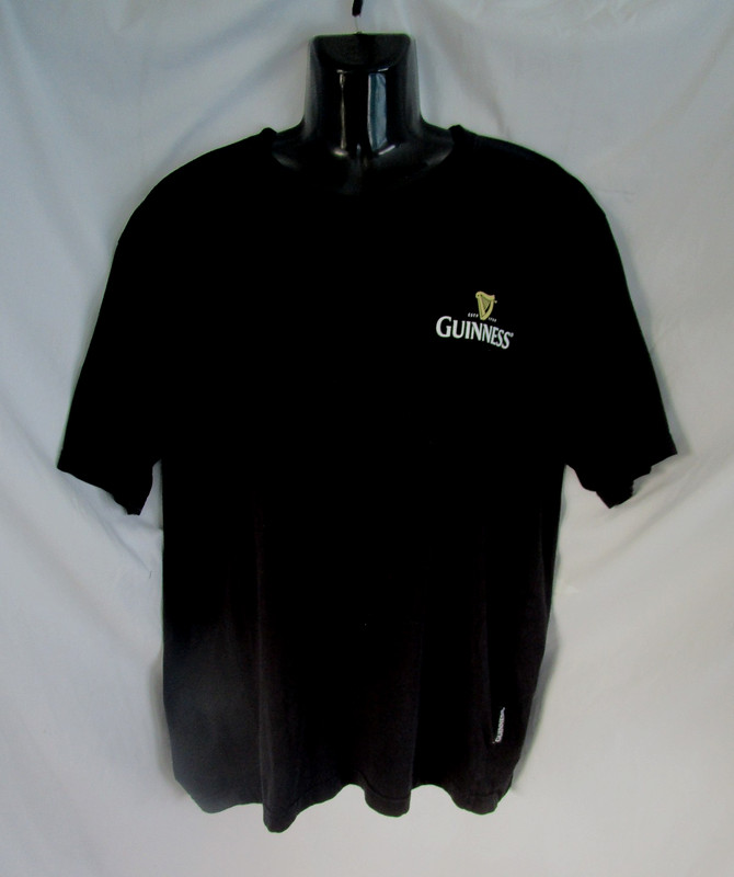 Guinness Shirt Mens Black Don't Be Afraid Of The Dark Graphic Beer T-Shirt XXL