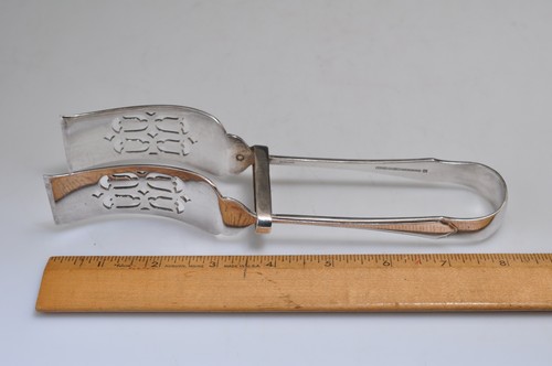 Silver Plate Asparagus Tongs- Mappin & Webb-Princess Plate- 8"Lgth - Picture 4 of 5