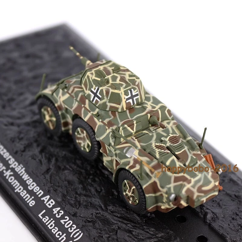 1:72 German Panzerspahwagen Armored Reconnaissance Vehicle AB43 203 Tank Model - Image 2 of 4