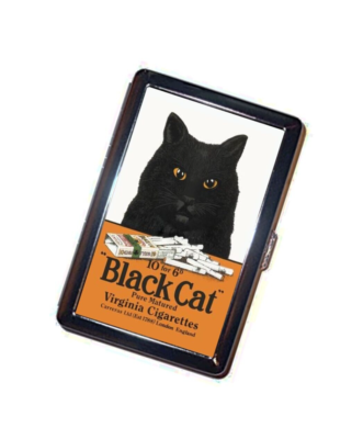 #ad Black Cat Cigarettes advertisement cigarette case Handmade Accessory $19.95