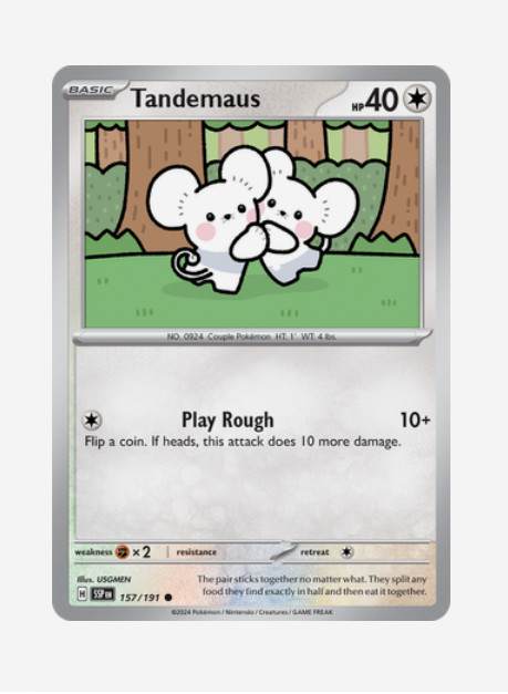 Pokemon -  Tandemaus - 157/191 - Surging Sparks - NM/M