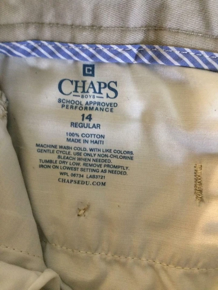 Мальчики молодежи Chaps желтовато-коричневый хаки длинные брюки/брюки (одобрено школьная одежда) (размер 14) - Изображение 4 из 4
