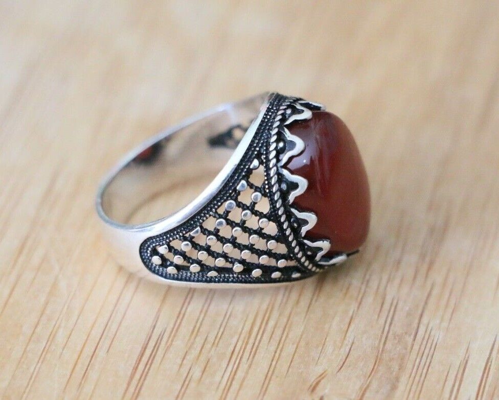 Mens Handmade Ring, Turkish Handmade Silver Men Ring, Ottoman Mens Ring,  Onyx Men Ring, Gift for Him, 925k Sterling Silver - Etsy | Herren ringe,  Mode ringe, Ringe