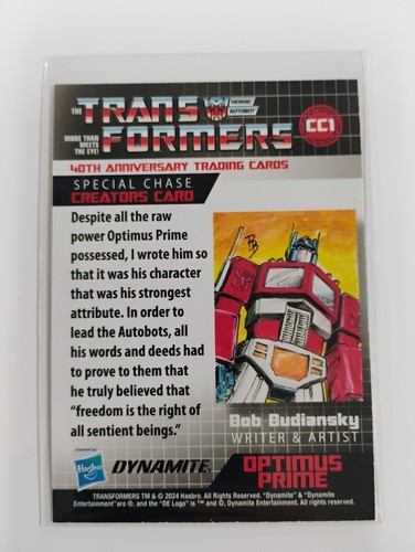 You pick (Premium) - 2024 Dynamite Transformers 40th Anniversary Trading Cards - Picture 109 of 125