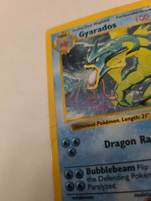 Pokemon Card Gyarados 6/102 SHADOWLESS Holo Rare TCG! see pic q2