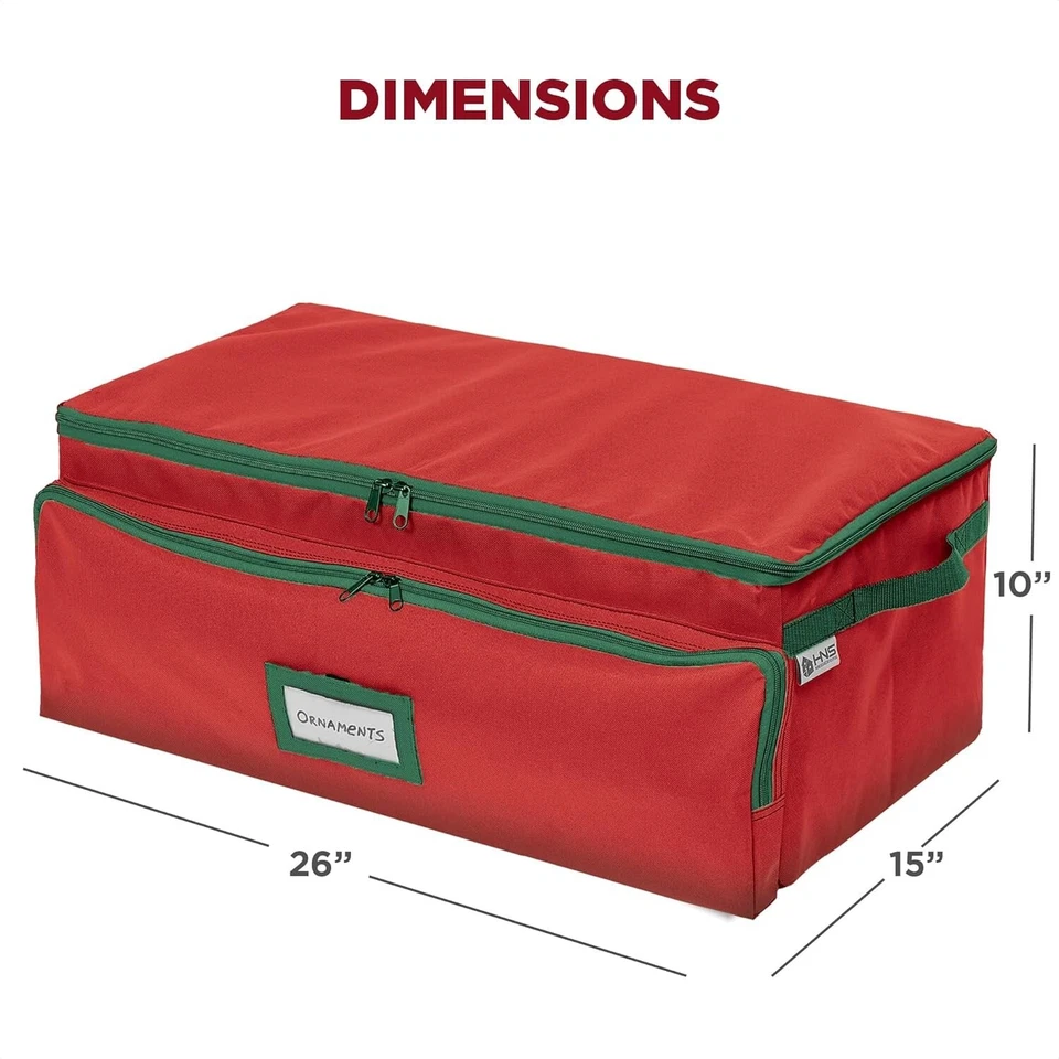 Premium Christmas Ornament Storage Box - Quality 600D - Decoration Organizer - Image 3 of 4