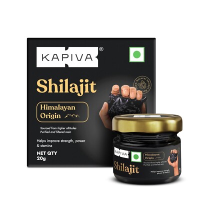 Kapiva Himalayan Shilajit/Shilajeet Resin, 20g Performance Booster For Enduranc