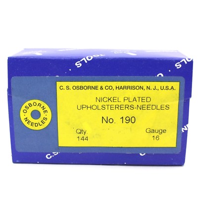 C.S. Osborne Box of 144 Upholsterer's Pins #190 (Length 2-12'', 3'', 3-1/2'', 4'')