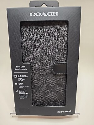 COACH NEW YORK Folio Wallet Detachable Case - Apple iPhone