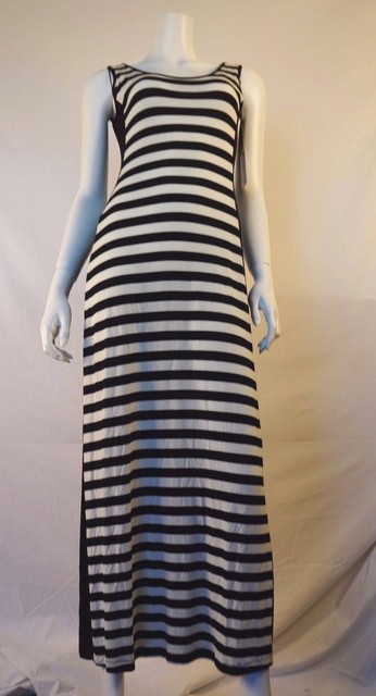 calvin klein striped maxi dress