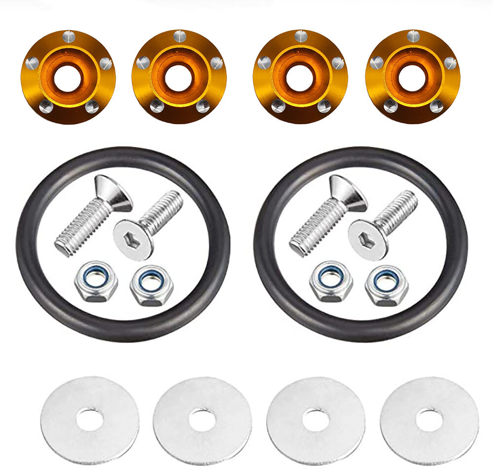 Gold Aluminum Fastener Quick Release Car Bumper Fender Trunk Hatch Lid Kit eBay