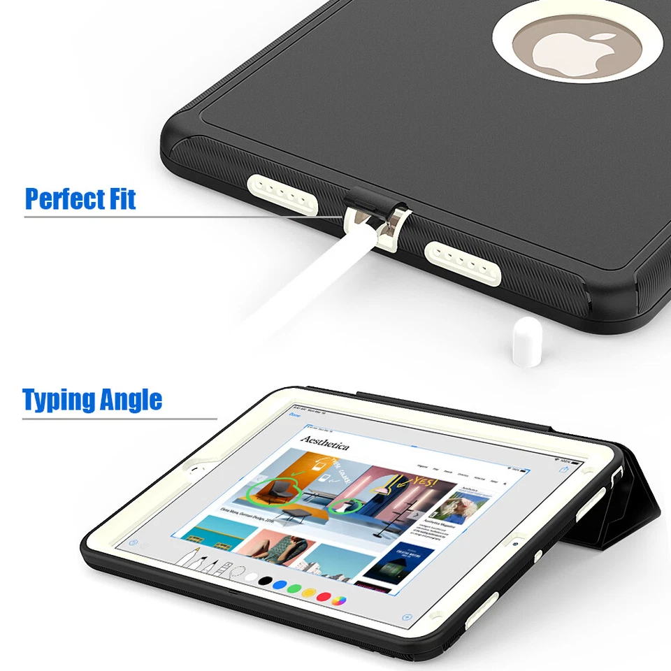 Shockproof Smart Case Heavy Duty Folio Stand Full Cover For iPad Air Mini Pro - Image 4 of 4