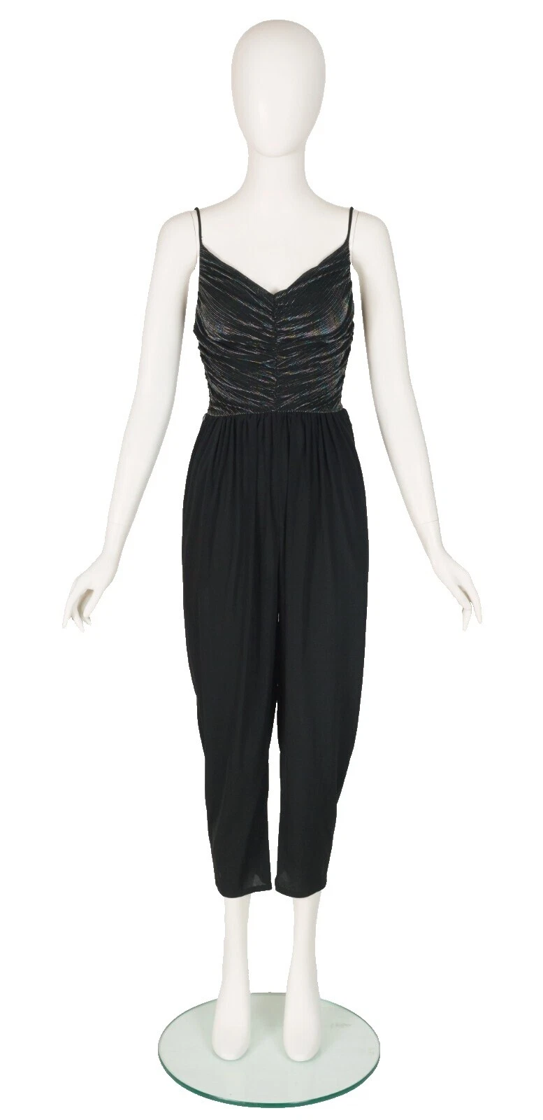 Disco negro Vintage Monos y monos cortos para mujeres