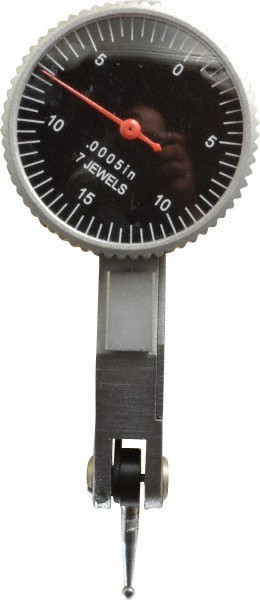 0.03 Inch Range 0.0005 Inch Graduation Horizontal Dial Test Indicator with 1.26 Inch Dial