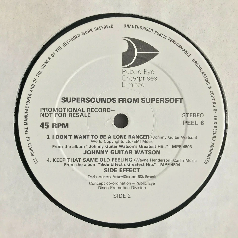 Supersounds 12 Vinyl PROMO Funk Soul  Johnny Guitar Watson Booker T & The MG's - Image 4 of 4