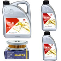 MotoröL Set MotoröL Febi SAE 5W-40 7 Liter + ÖLfilter FüR Mercedes C-Klasse T1